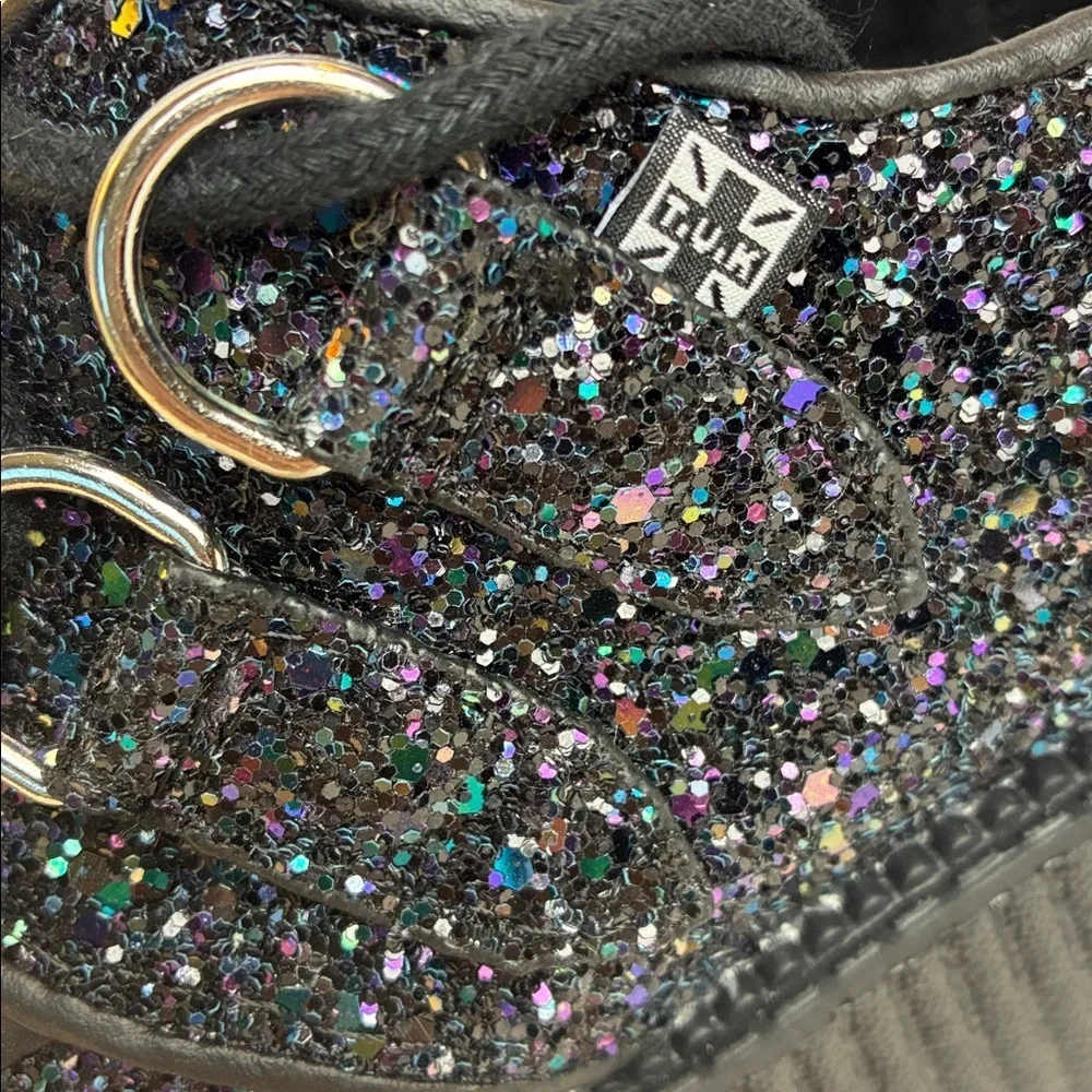 T.U.K BLACK JEWELS GLITTER VIVA MONDO CREEPERS US WMN 5 EU 36 NEW Dark Princess